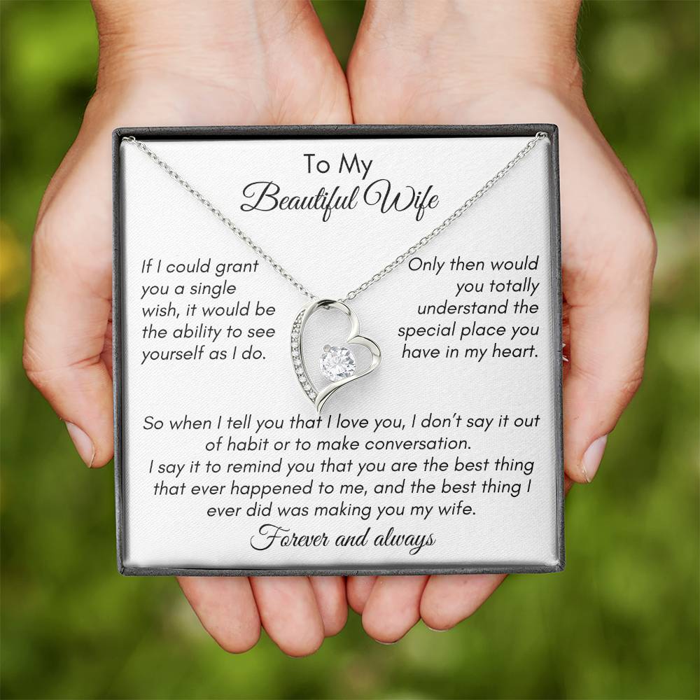 For Wife - Single Wish Forever Love Necklace