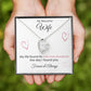 For Wife - One True Purpose Pink Heart Forever Love Necklace