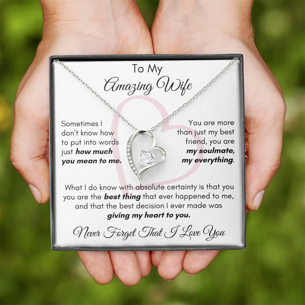 For Wife - Giving My Heart To You Forever Love Necklace