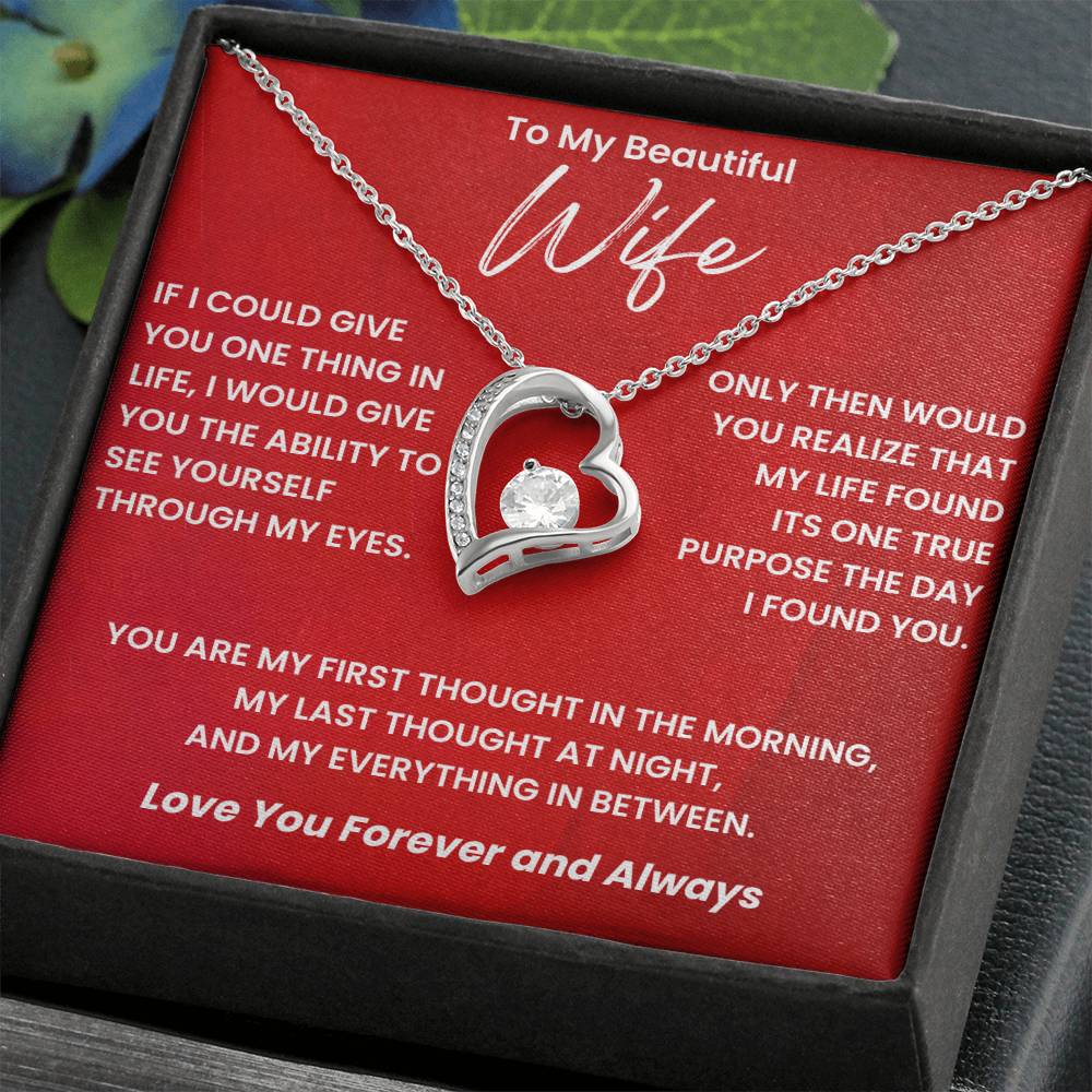 Gift For Wife - If I Could Give You One Thing In Life - Forever Love Necklace3