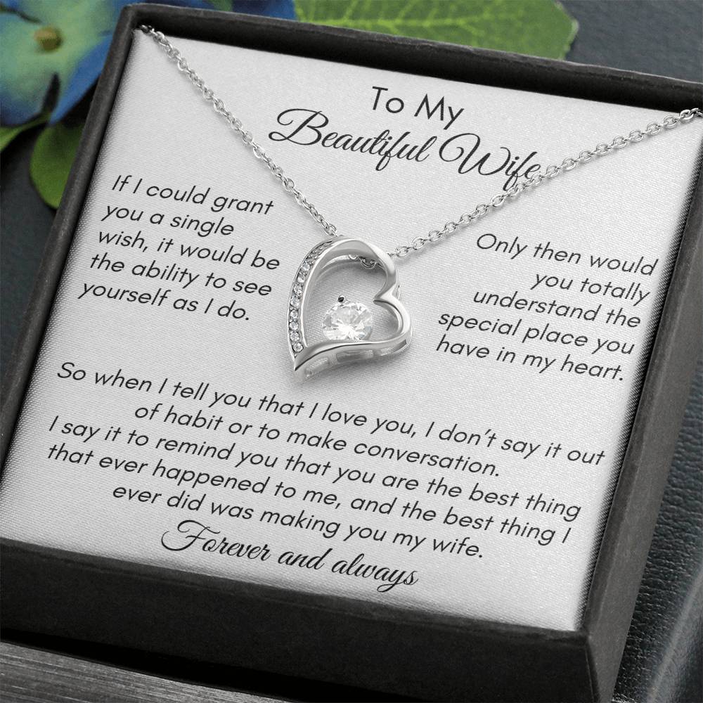 For Wife - Single Wish Forever Love Necklace