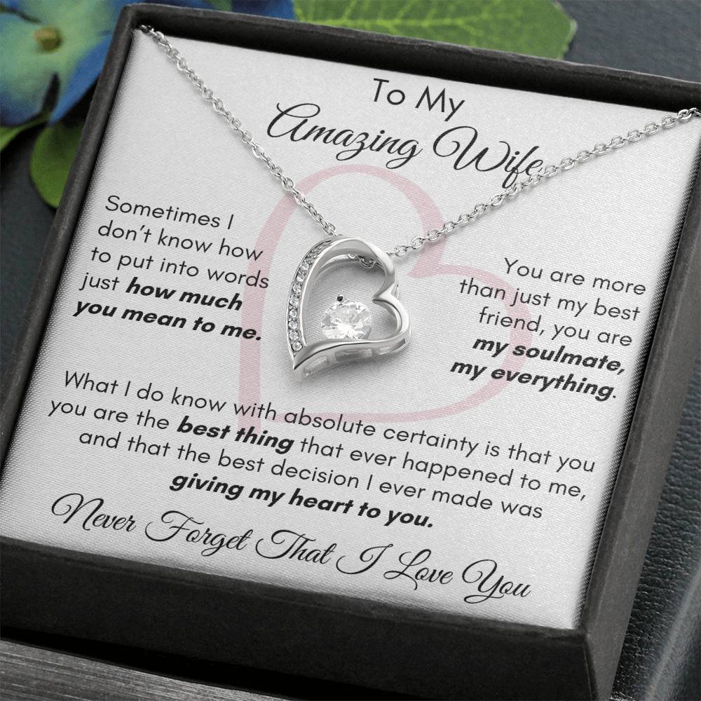 For Wife - Giving My Heart To You Forever Love Necklace