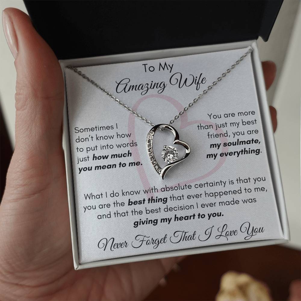 For Wife - Giving My Heart To You Forever Love Necklace