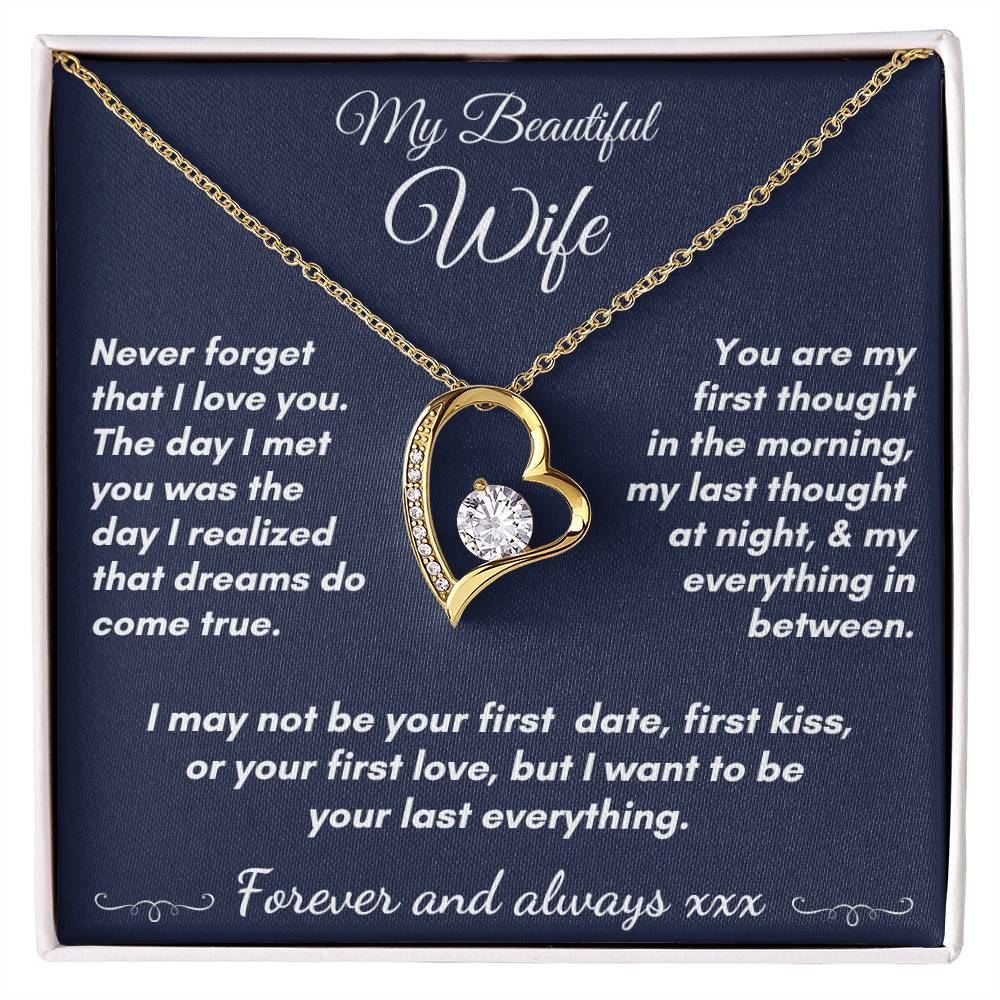 Gift For Wife - Never Forget Forever Love Necklace