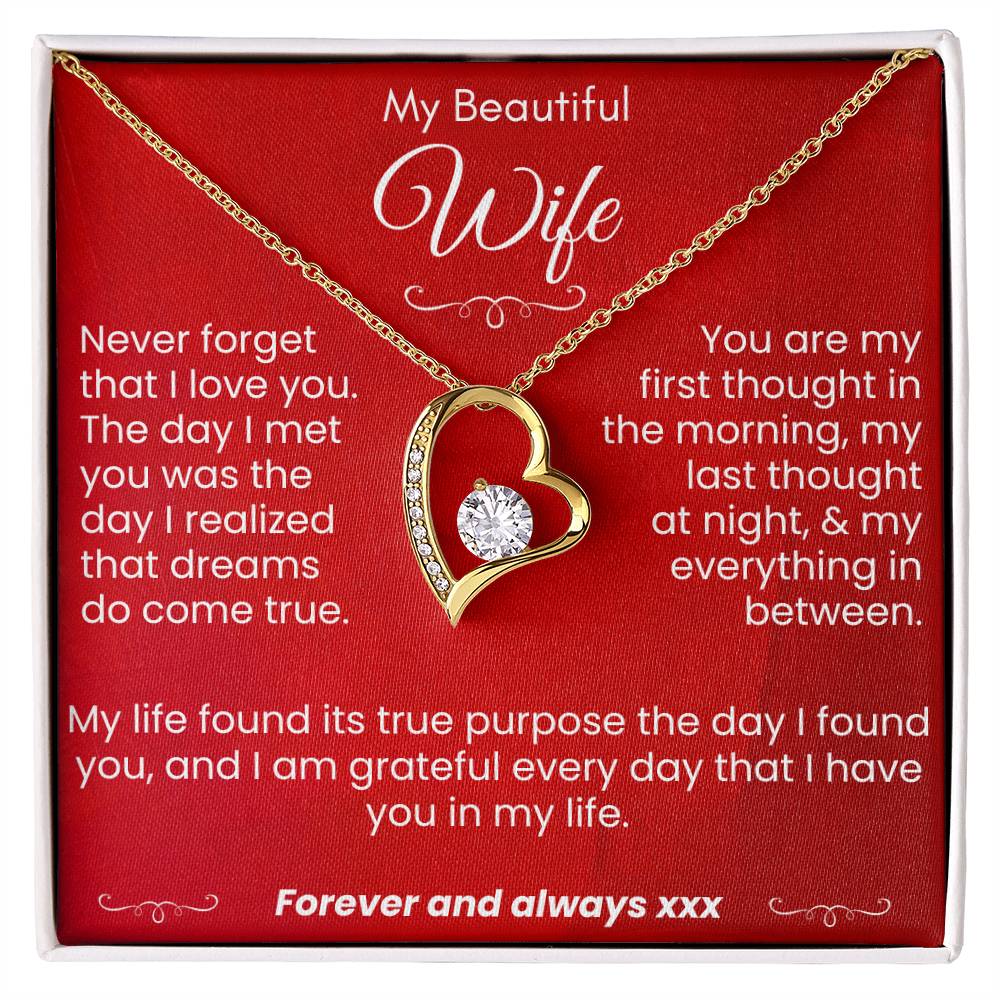 Gift For Wife - Dreams Come True My Everything - Forever Love Necklace