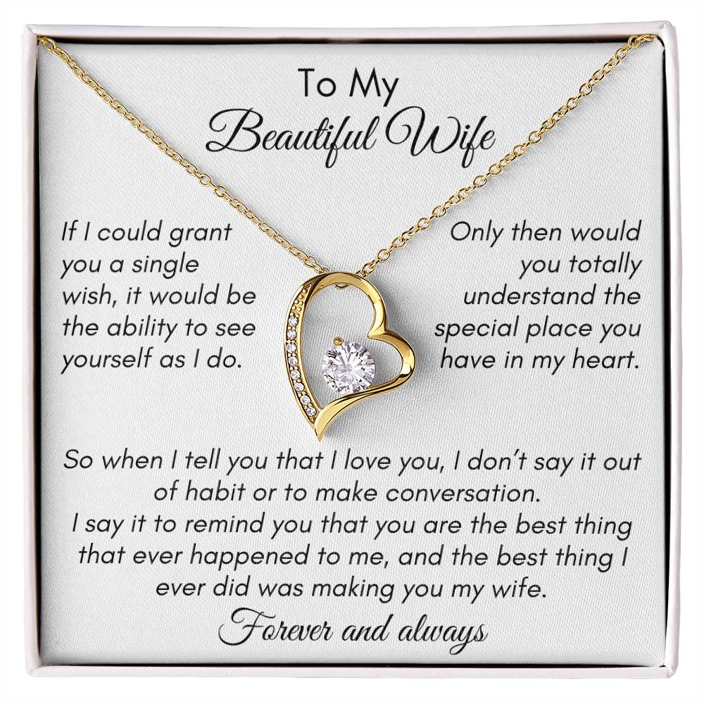 For Wife - Single Wish Forever Love Necklace