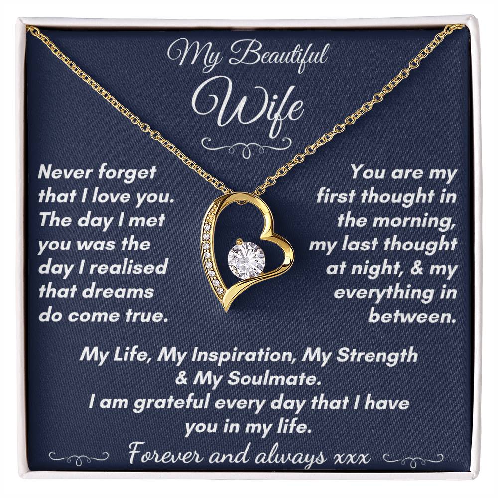 Gift for Wife - Dreams Do Come True - Forever Love Necklace