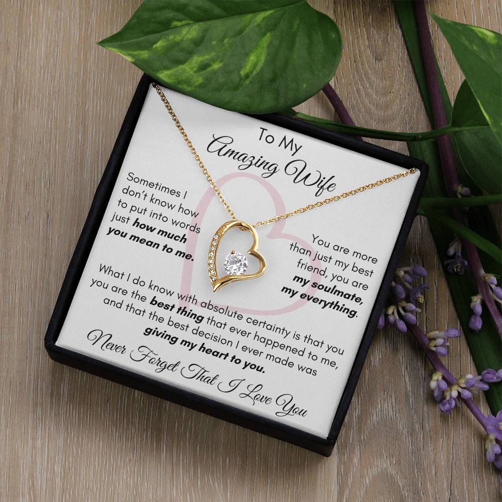 For Wife - Giving My Heart To You Forever Love Necklace