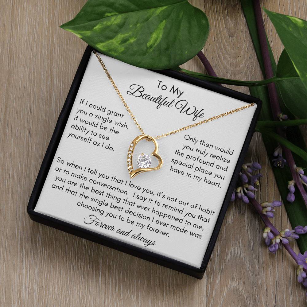 For Wife - Best Decision My Forever - Forever Love Necklace