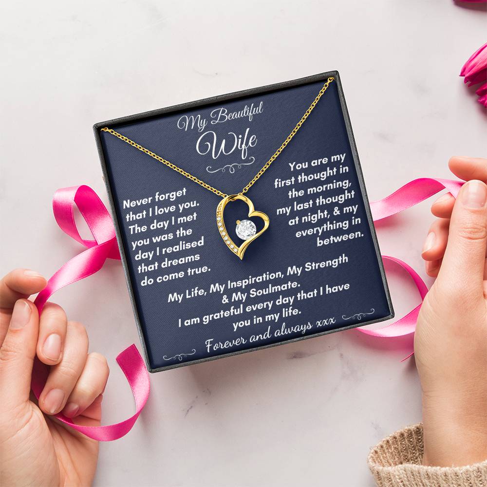 Gift for Wife - Dreams Do Come True - Forever Love Necklace