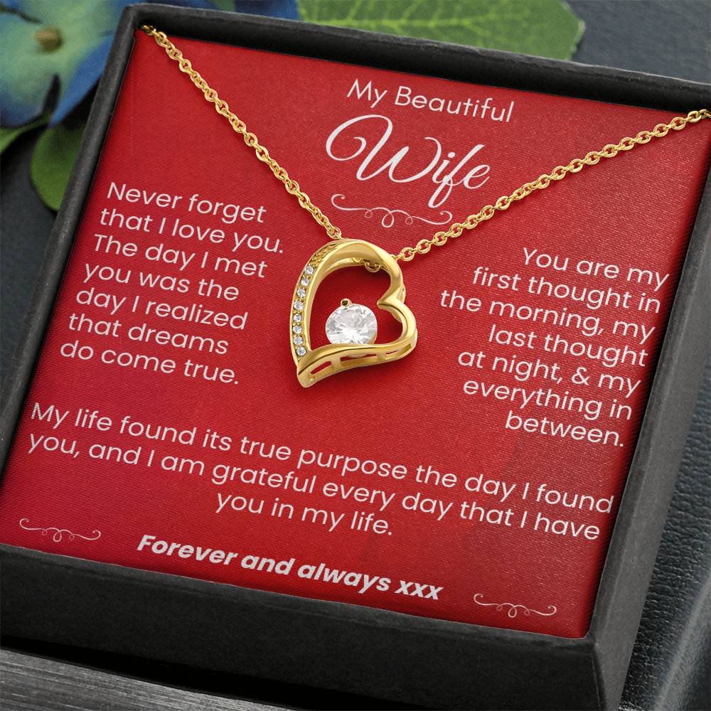 Gift For Wife - Dreams Come True My Everything - Forever Love Necklace