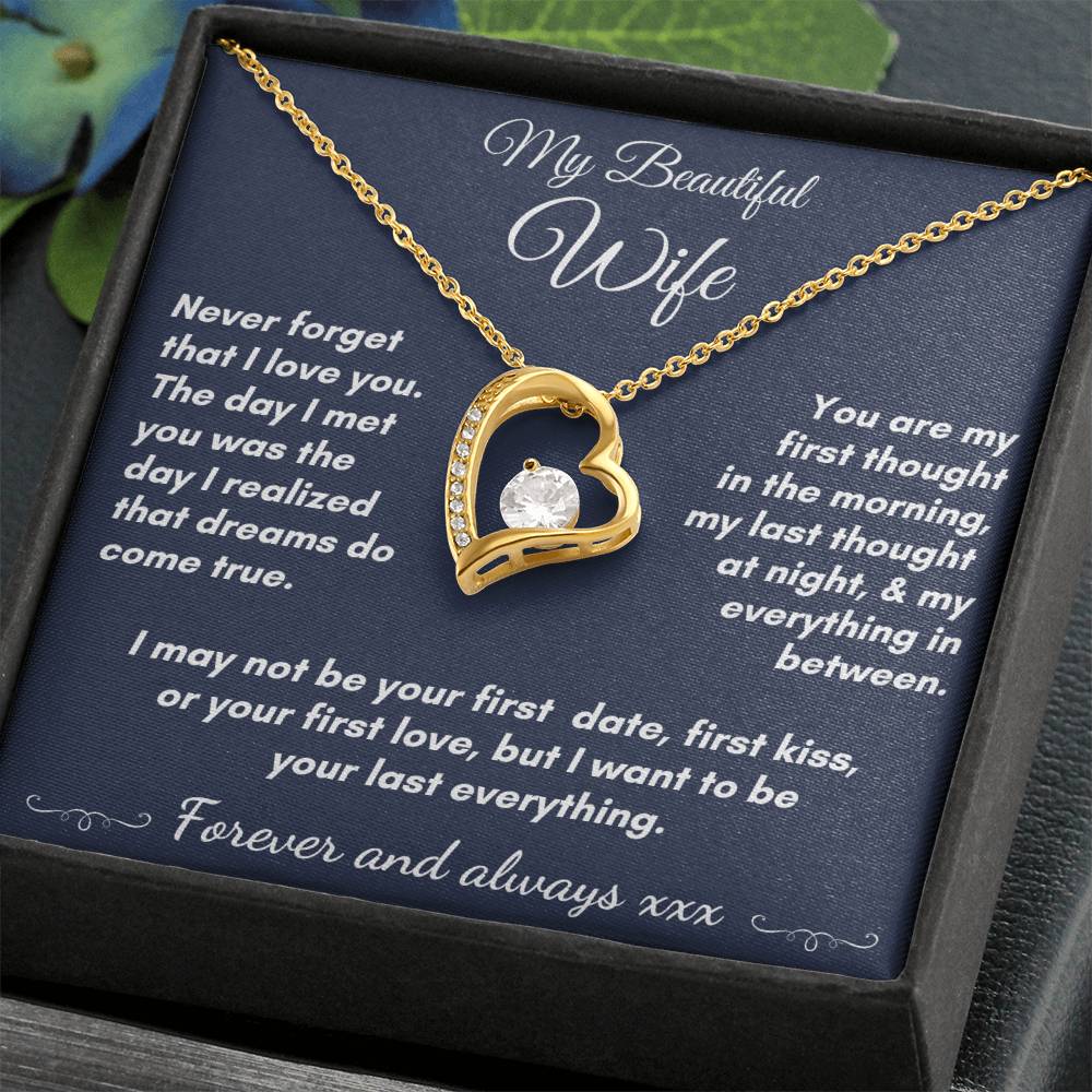 Gift For Wife - Never Forget Forever Love Necklace