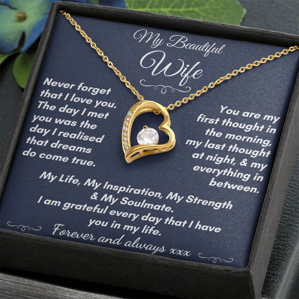 Gift for Wife - Dreams Do Come True - Forever Love Necklace