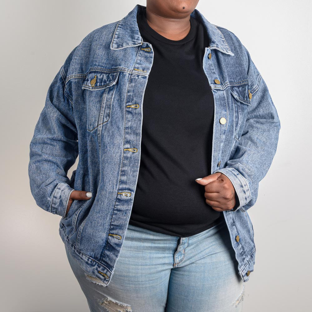 Custom Denim Jacket for Women - Stylish Custom Jean Jacket, Unique Mother's Day & Birthday Gift for Her Bad Ass