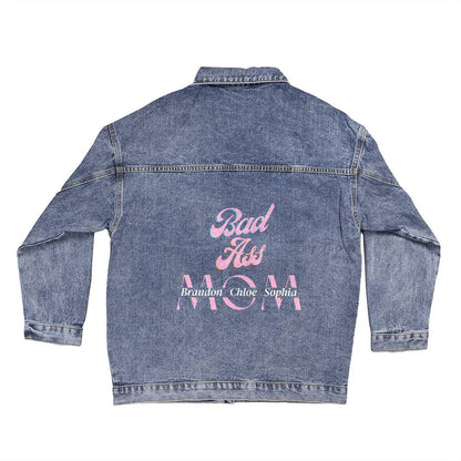 Custom Denim Jacket for Women - Stylish Custom Jean Jacket, Unique Mother's Day & Birthday Gift for Her Bad Ass