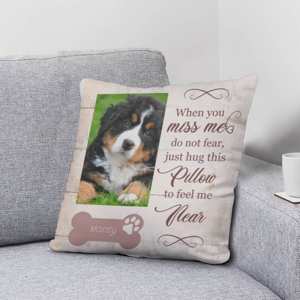 Personalized Dog Memorial Classic Pillow Custom Photo Custom Name